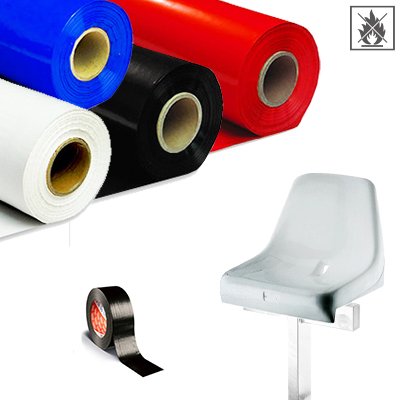 Plastic film seat covering roll flame retardant