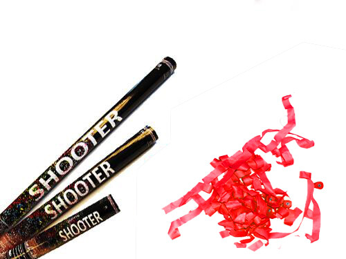 Shooter coriandoli carta - streamer - rosso