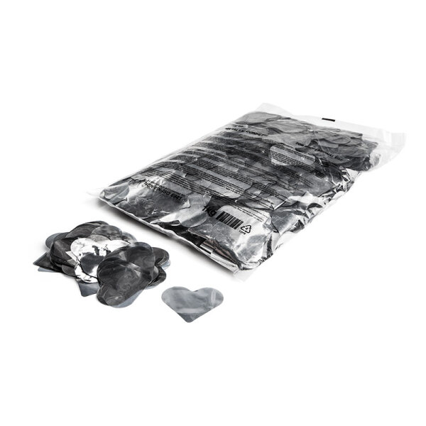 Metallic Herz Confetti 55mm - Silber 1kg