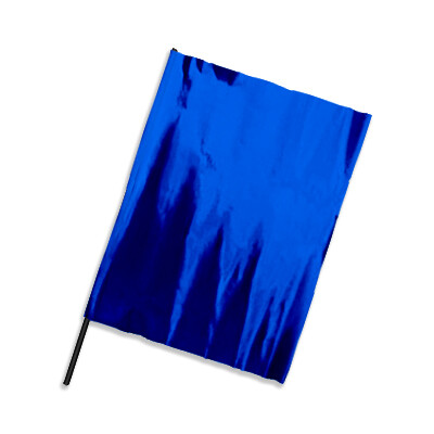 Metallic Folienfahnen 75x90cm Hochformat - Blau