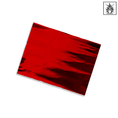 Folientafel Metallic schwer entflammbar 90x75 cm - Rot