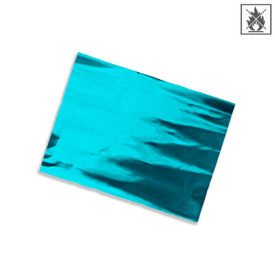 Folientafel Metallic schwer entflammbar 90x75 cm - Hellblau