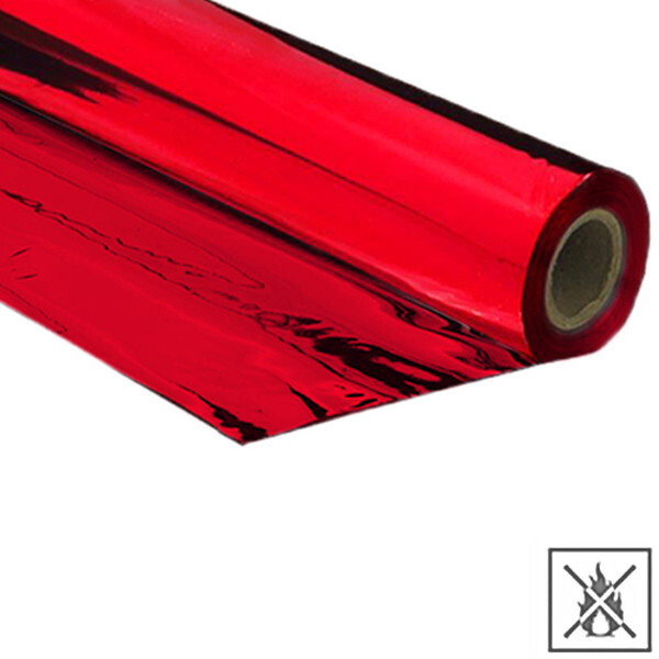 Metallic Folie Premium schwer entflammbar 1,5x200m - Rot