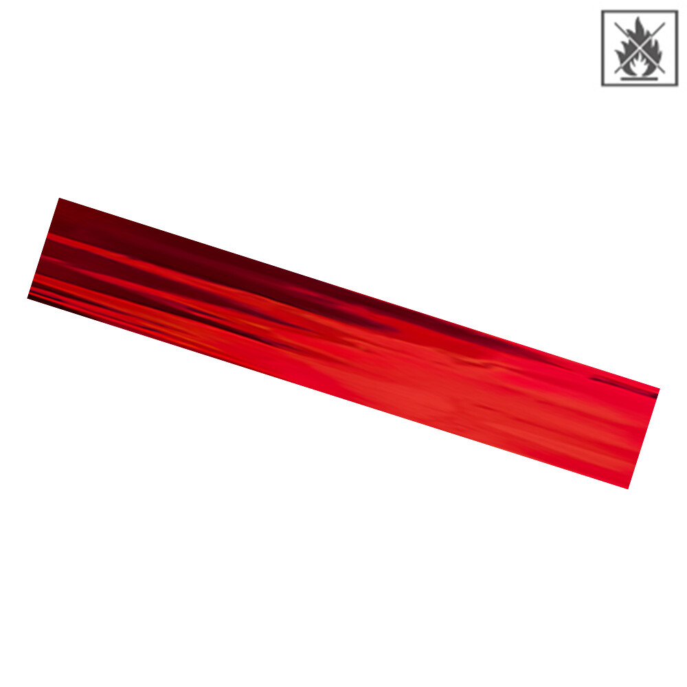 Folienschals Metallic schwer entflammbar 150x25cm - Rot