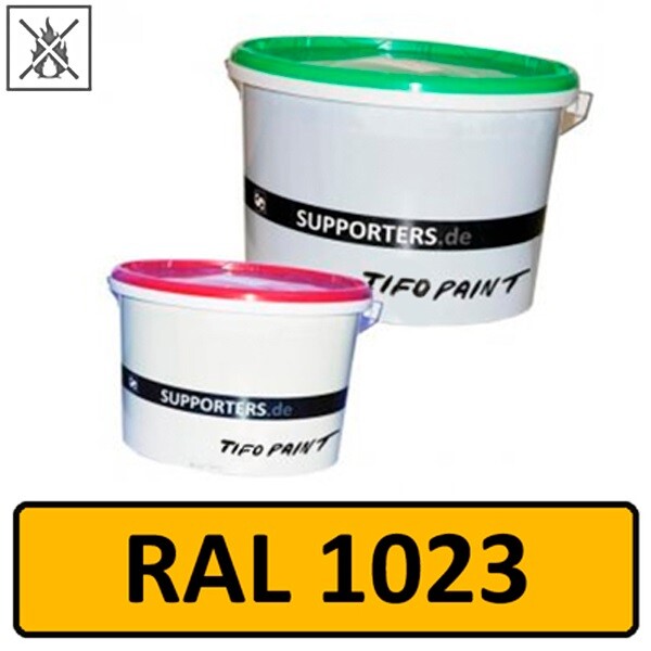 Baumwollstoff Farbe Verkehrsgelb RAL1023 - schwer entflammbar