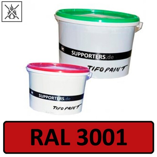 Baumwollstoff Farbe Signalrot RAL 3001 - schwer entflammbar