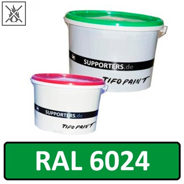 Baumwollstoff Farbe Verkehrsgrün RAL6024 - schwer entflammbar