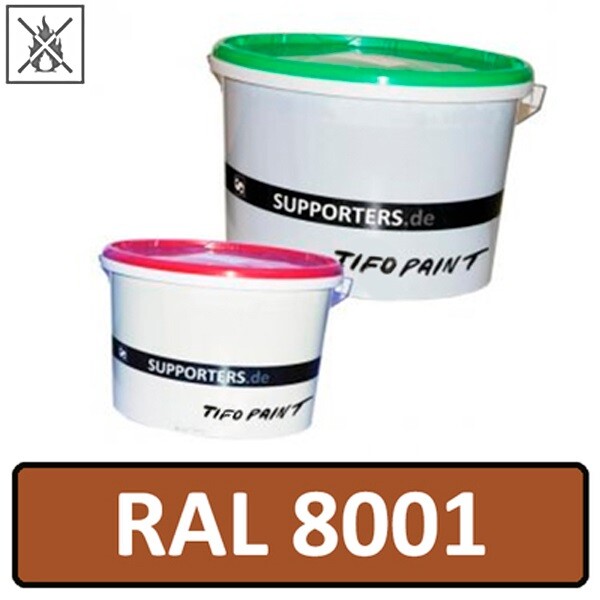 Baumwollstoff Farbe Ockerbraun RAL8001 - schwer entflammbar