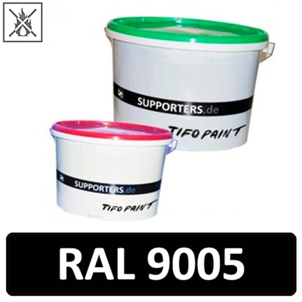 Polyesterstoff Farbe Tiefschwarz RAL9005 - schwer entflammbar