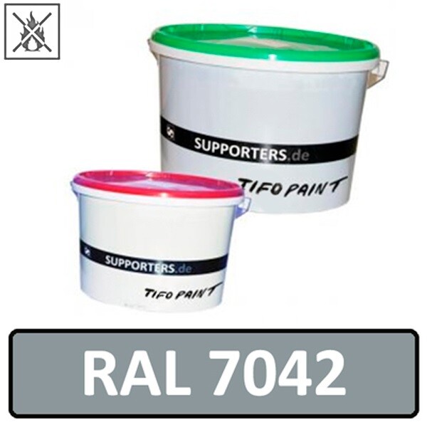 Polyesterstoff Farbe Verkehrsgrau A RAL7042 - schwer entflammbar