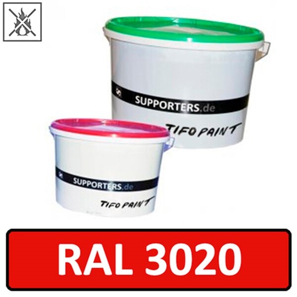 Polyesterstoff Farbe Verkehrsrot RAL3020 - schwer entflammbar