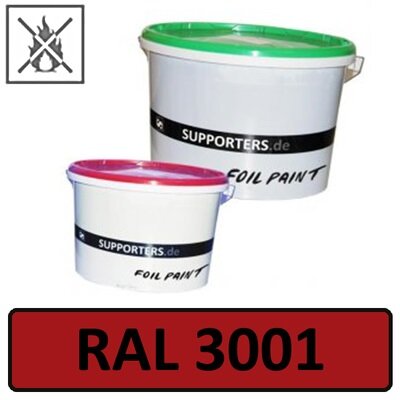 Papier Farbe Signalrot RAL 3001 - schwer entflammbar
