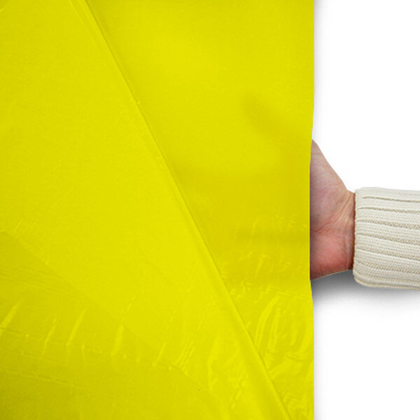 Plastic film seat cover double 75x150cm - yellow